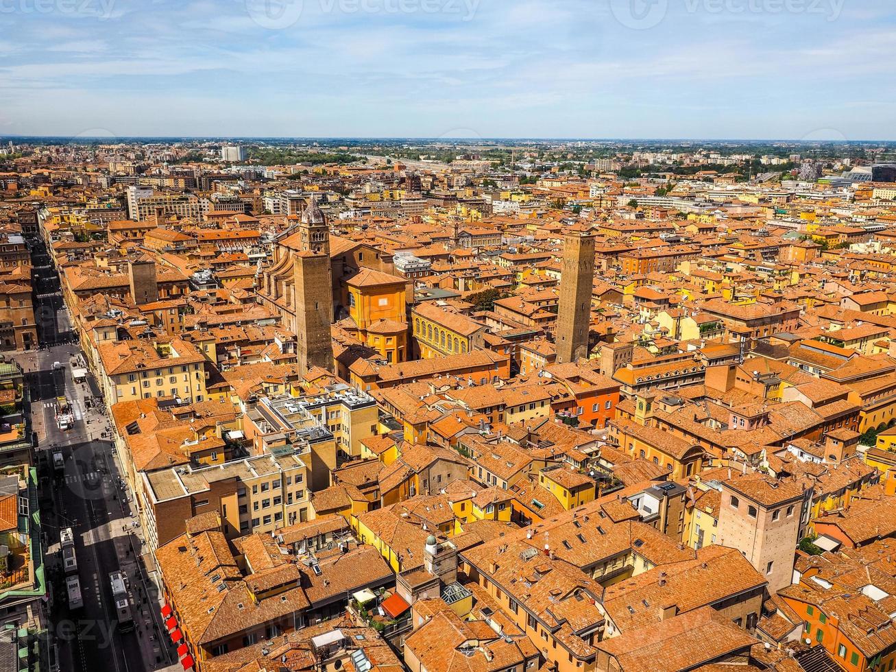 HDR Aerial view of Bologna photo