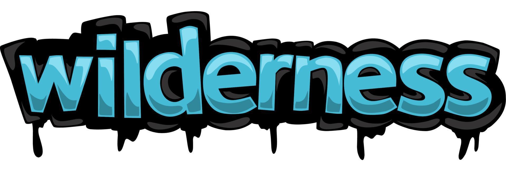 WILDERNESS  writing vector design on white background