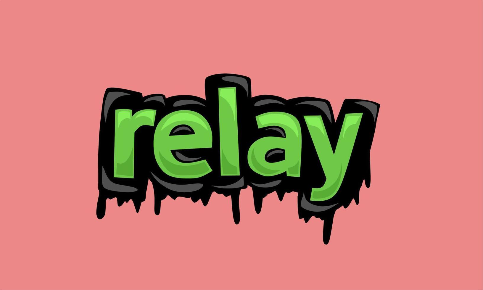 RELAY writing vector design on pink  background