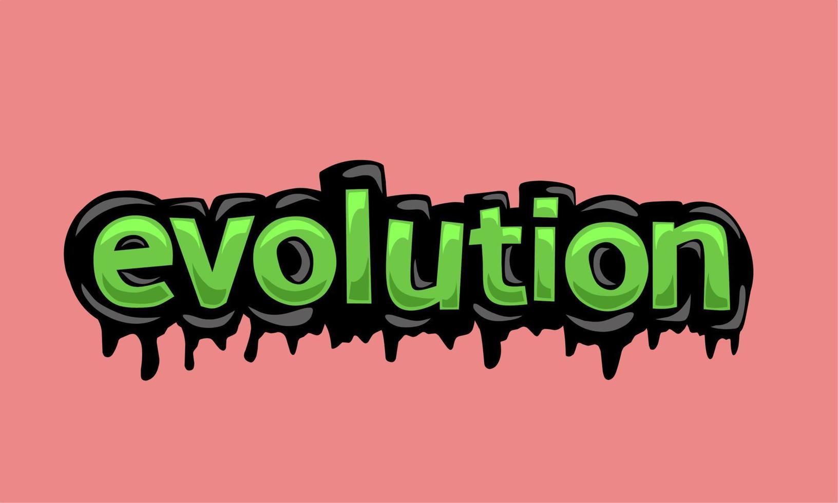 diseño de vector de escritura de evolución sobre fondo rosa