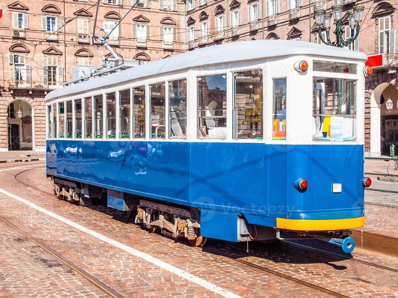 HDR Old tram in Turin photo