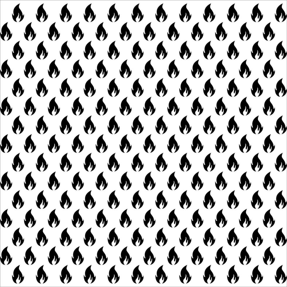 Fire Motifs Pattern for Decoration, Ornate or Graphic Design Element. Vector Illustration