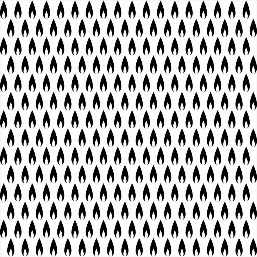 Fire Motifs Pattern for Decoration, Ornate or Graphic Design Element. Vector Illustration