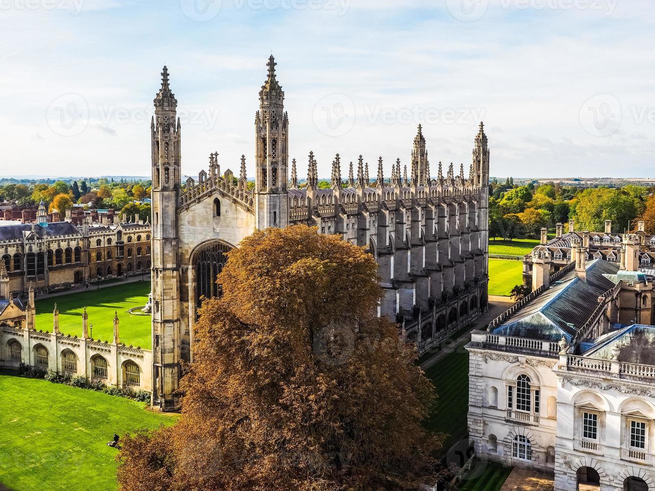HDR Aerial view of Cambridge photo