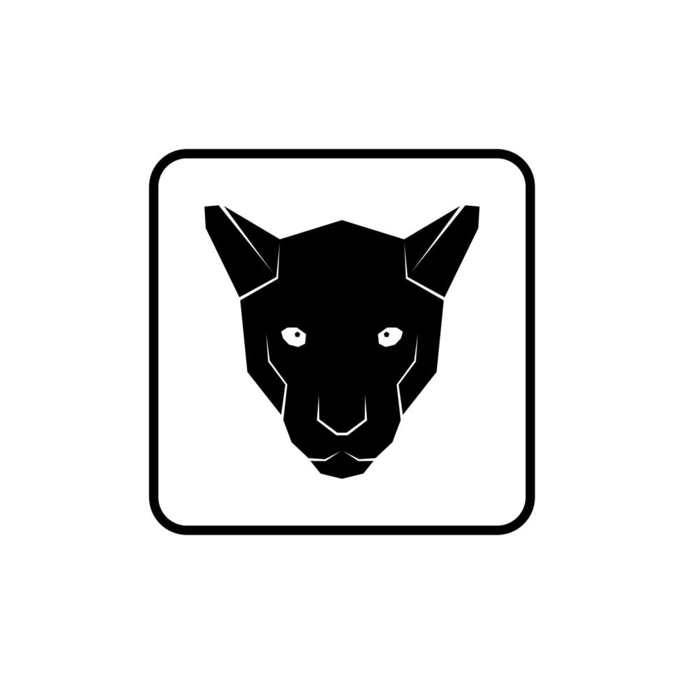 Black Panther Head Illustration for Logo or Graphic Design Element. Vector Illustration