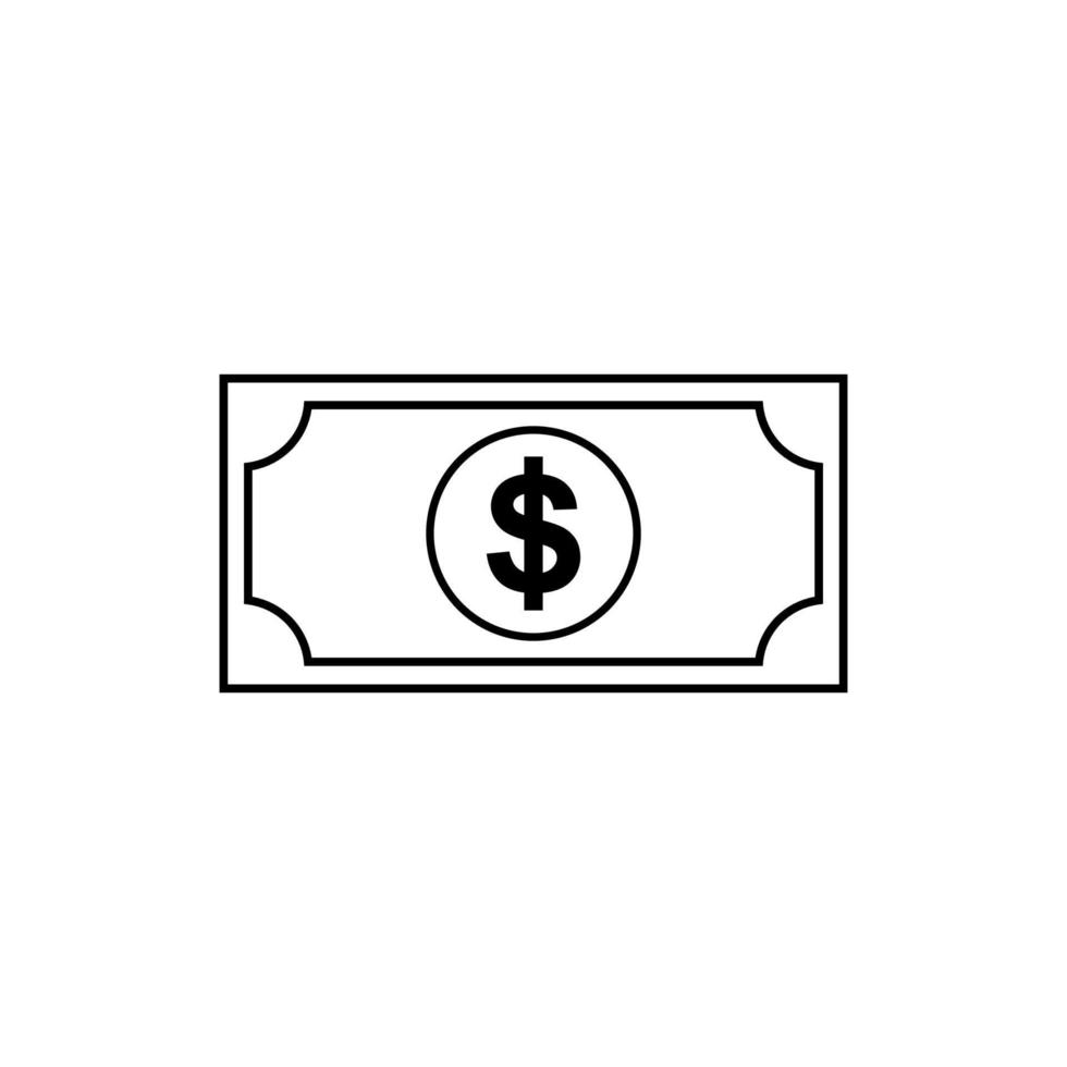 Dollar, USD Currency Icon Symbol Vector Illustration