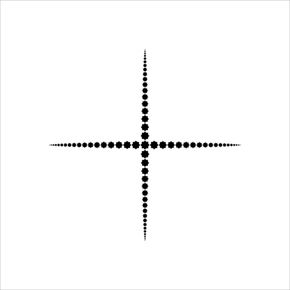 forma de estrella hecha de composición de estrella de ocho puntas. ilustración vectorial vector