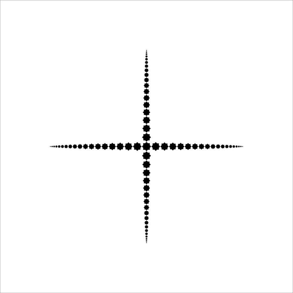Star Shape Made from Eight Point Star Composition. Vector Illustration