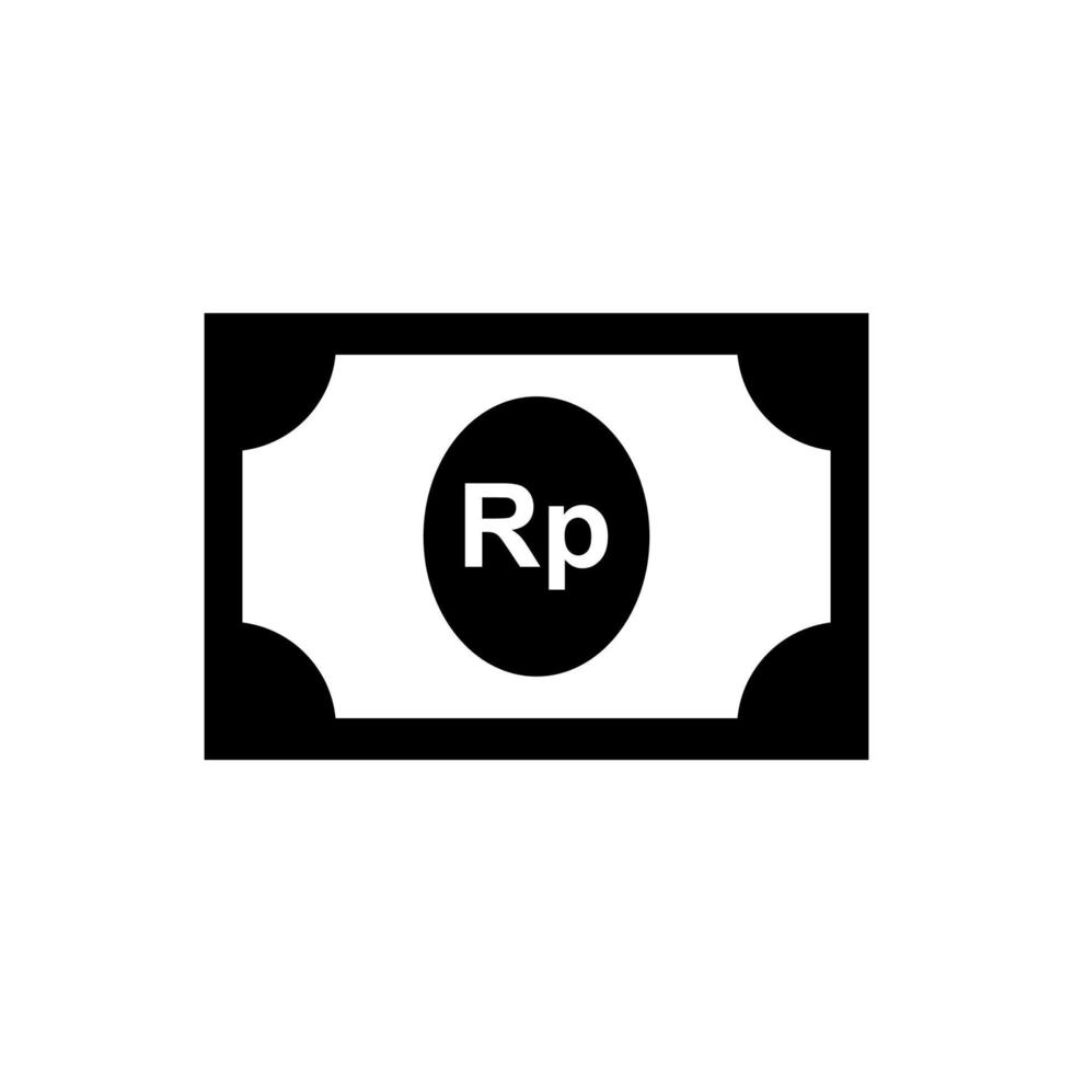 Indonesia Currency Icon Symbol, IDR, Rupiah Money Paper. Vector Illustration