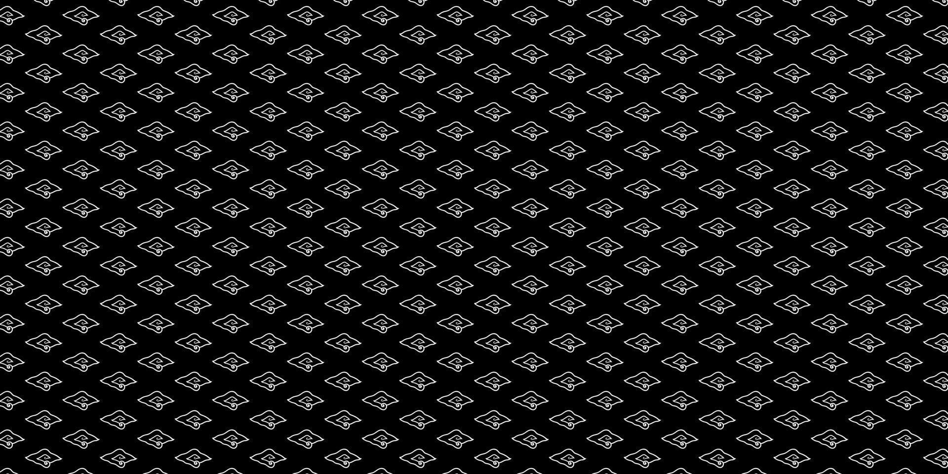 Mega Mendung Javanese Batik Motif Pattern from Jawa Barat, West Java Simple and Modern Contemporary Style. Vector Illustration
