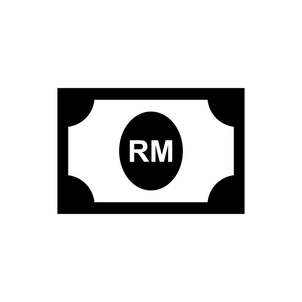 Malaysia Currency Icon Symbol, MYR, Ringgit Money Paper. Vector Illustration