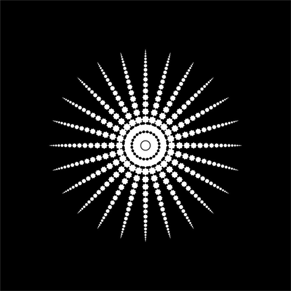 Mandala, Circle Shape made from Eight Point Star Shape. Vector Illustration