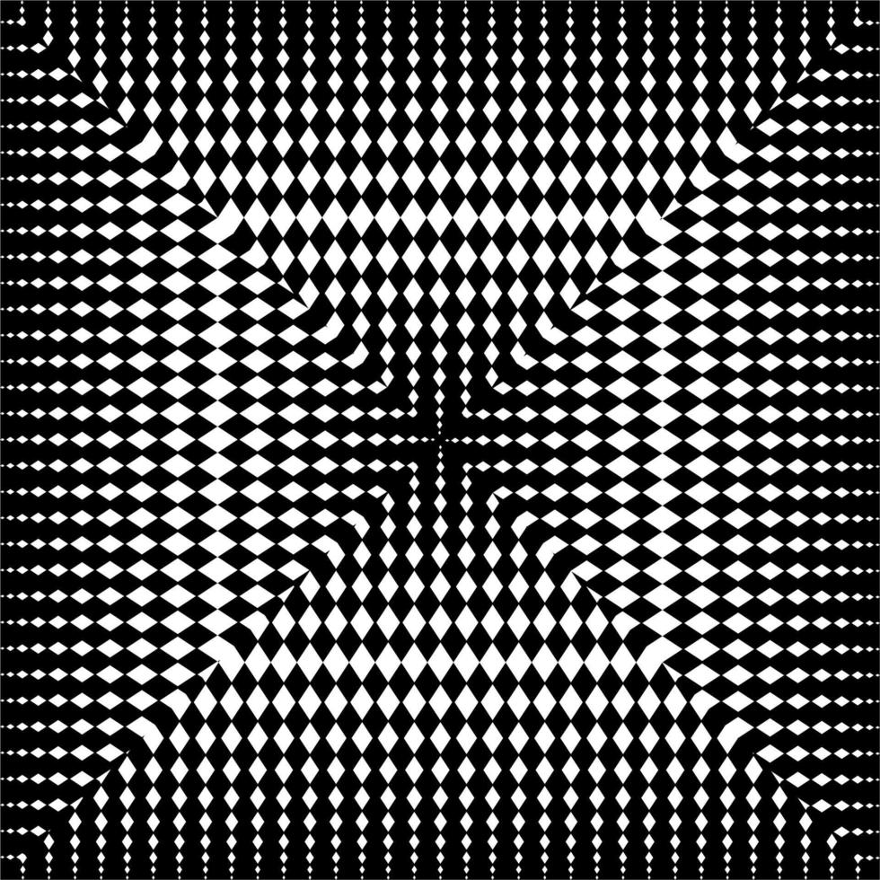 Optical Illusion made from Rhombus Composition. Contemporary Decoration for Interior, Exterior, Carpet, Textile, Garment, Cloth, Silk, Tile, Plastic, Paper, Wrapping, Wallpaper and any Background vector