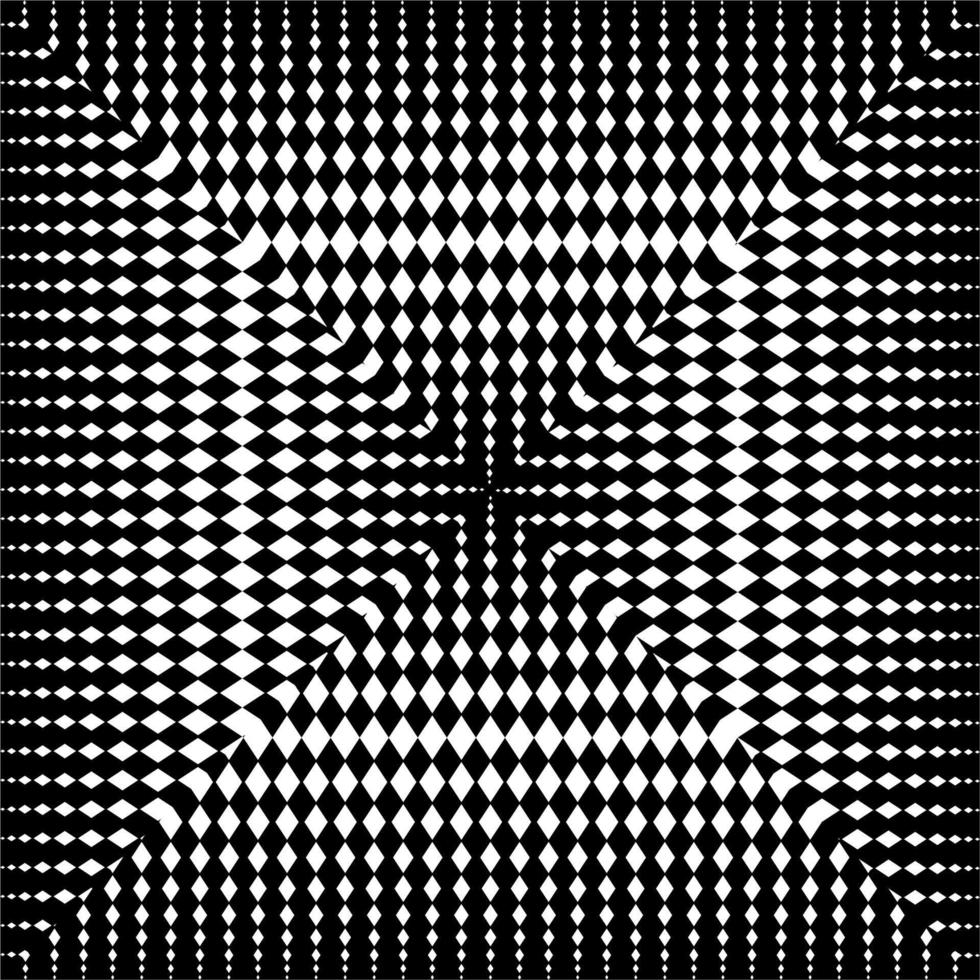 Optical Illusion made from Rhombus Composition. Contemporary Decoration for Interior, Exterior, Carpet, Textile, Garment, Cloth, Silk, Tile, Plastic, Paper, Wrapping, Wallpaper and any Background vector