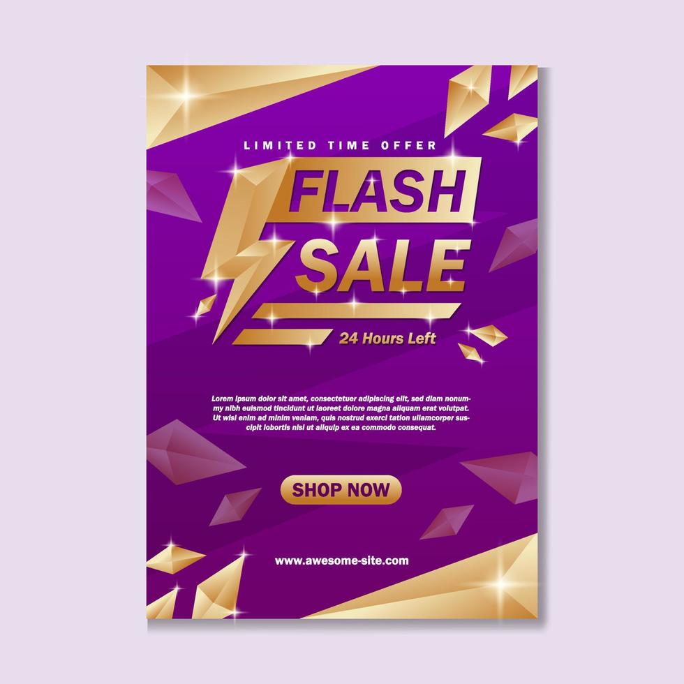 Flash Sale Poster Template vector