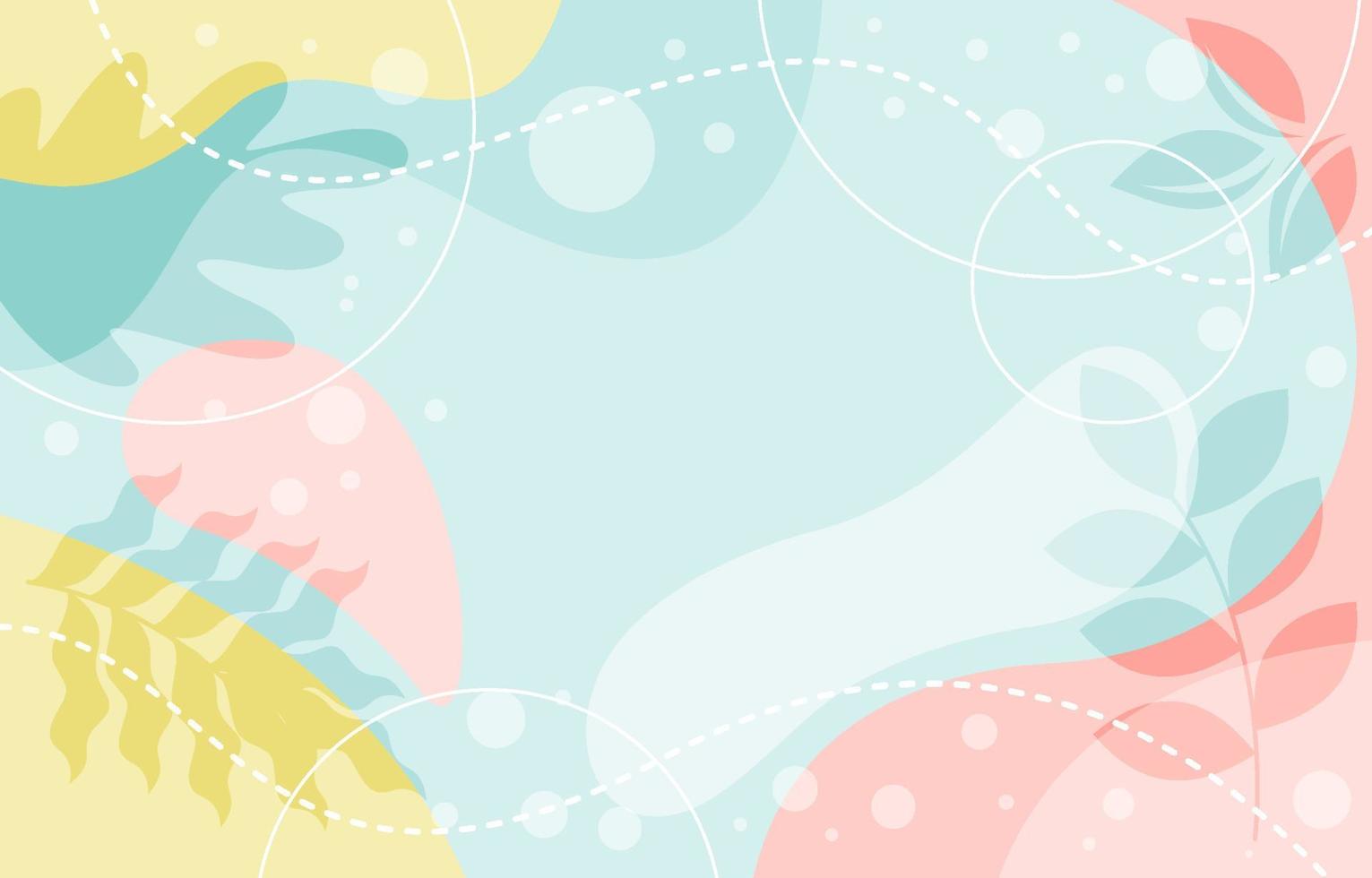 fondo de color pastel floral abstracto vector