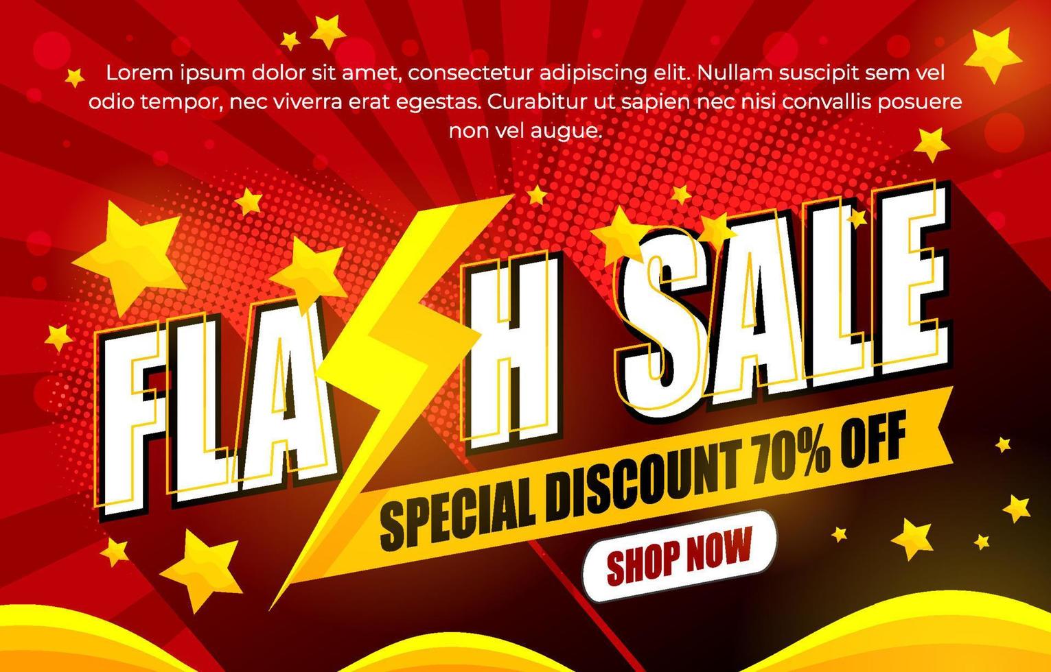 Flash Sale Promotional Poster Concept vector