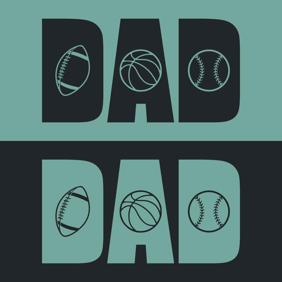 Dad Typography for T-shirt design, Mug Design and Printing Project vector