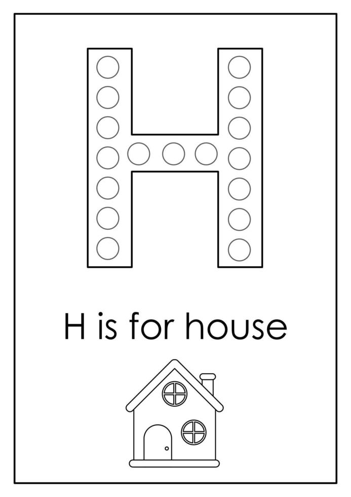 Learning English alphabet for kids Letter H Dot marker activity Learning English alphabet for kids Letter H Dot marker activity