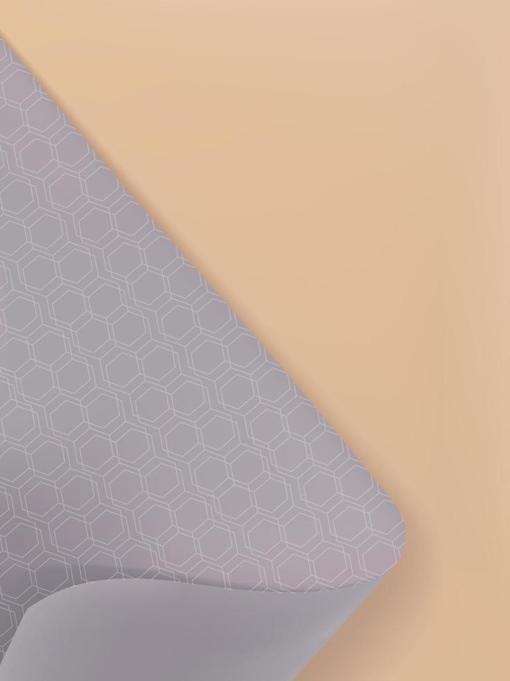 fondo de exhibición de producto de lujo de rollo de papel vectorial en beige y púrpura patel vector