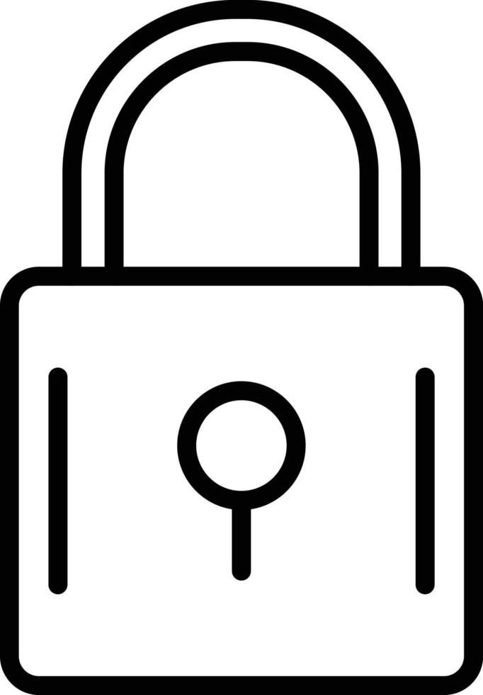 Lock Vector Line Icon