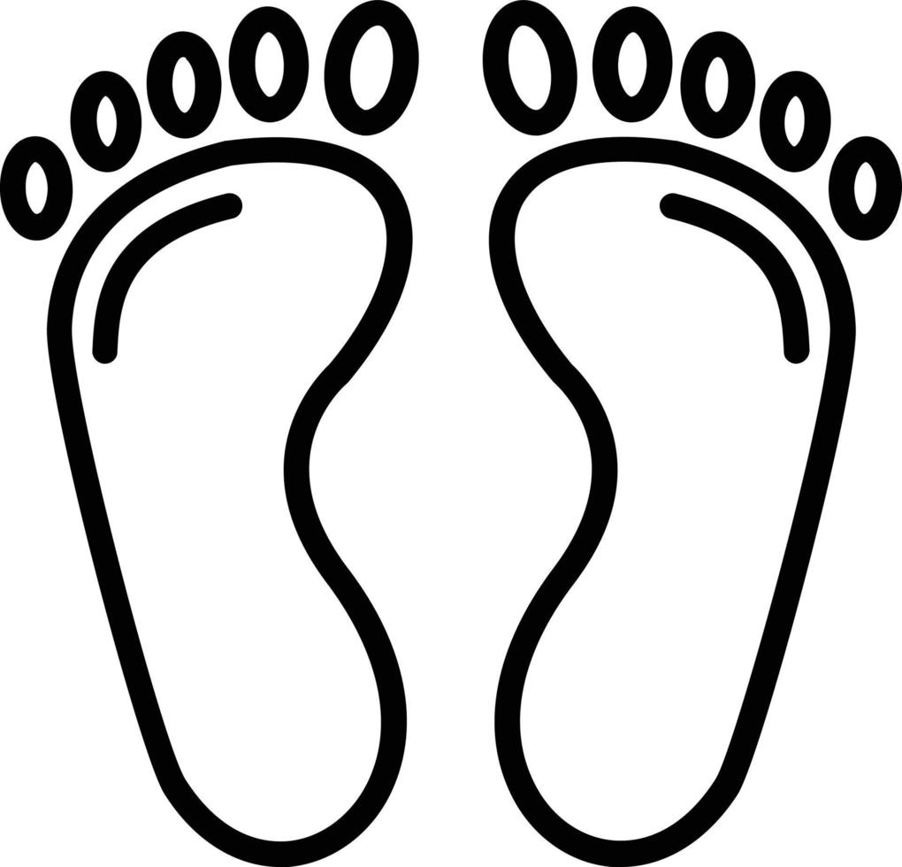 Footprint Vector Line Icon