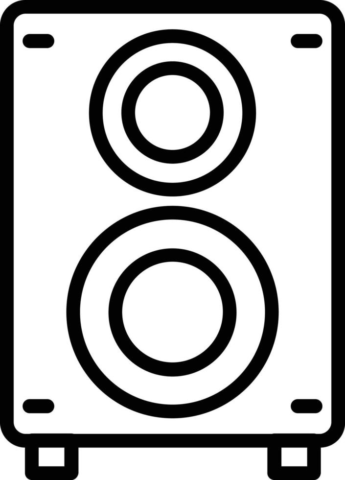 Speaker Vector Line Icon