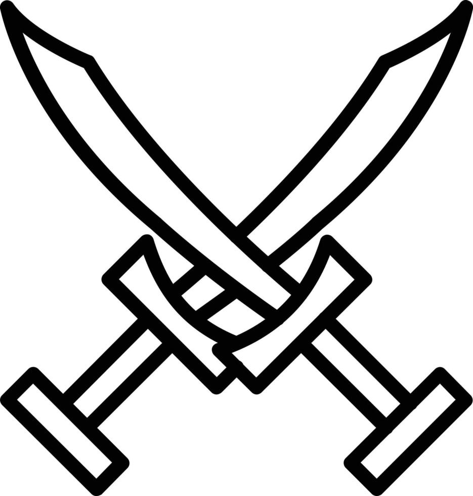 Sword Vector Line Icon