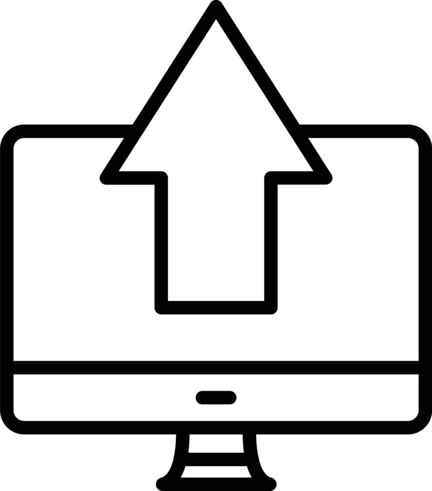 Upload Vector Line Icon