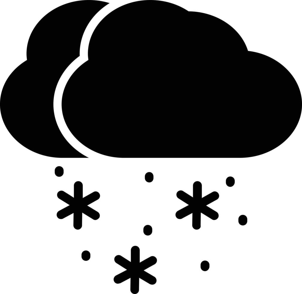 Snow Glyph Icon vector