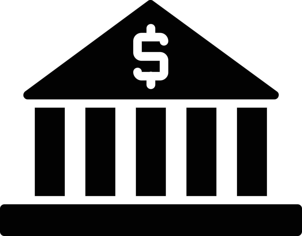 Bank Glyph Icon vector