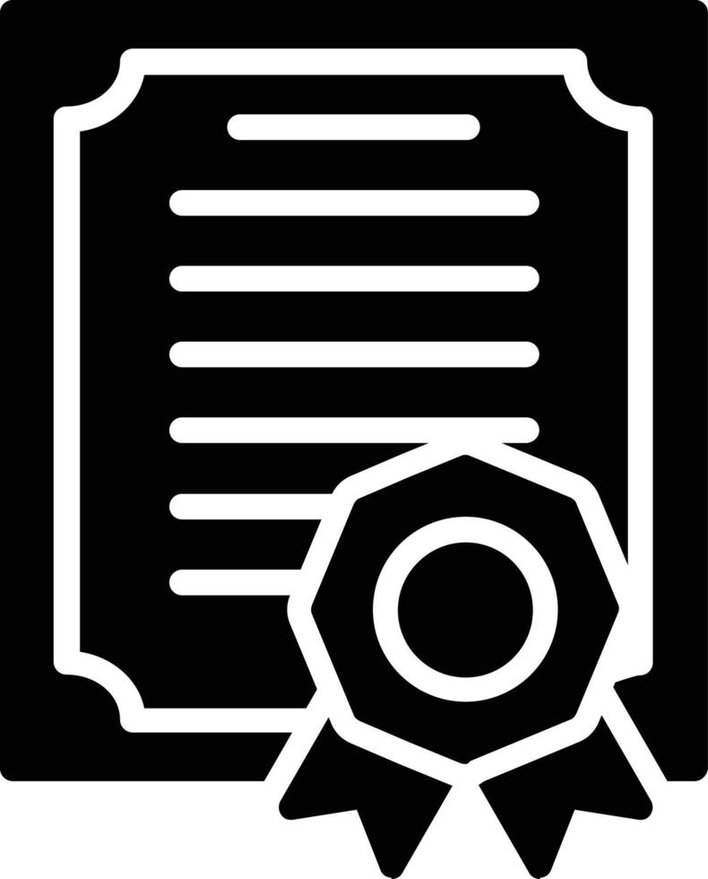 Diploma Glyph Icon vector