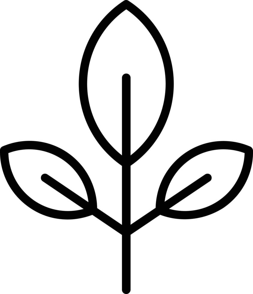 Leaf Vector Line Icon