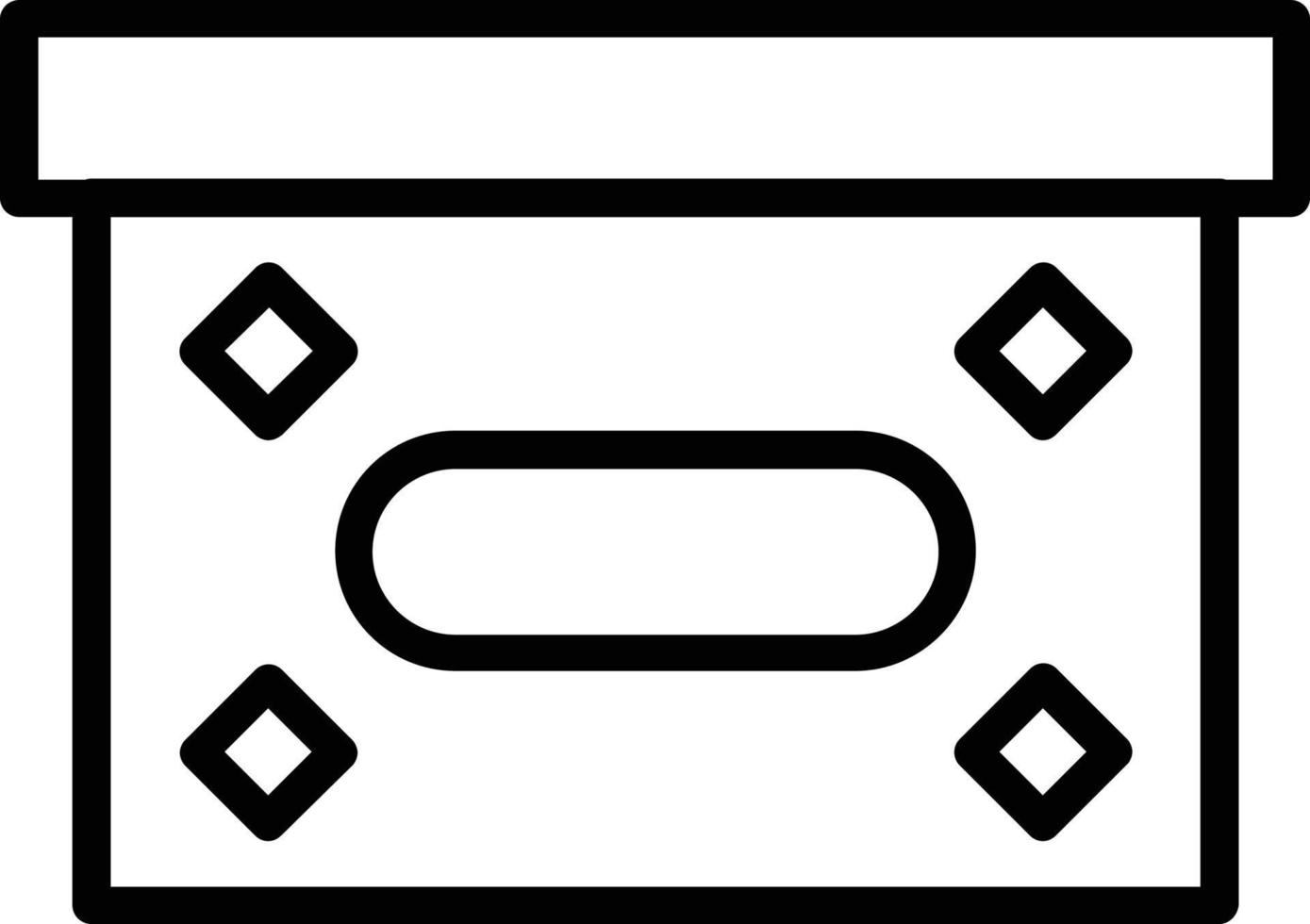 Crate Vector Line Icon
