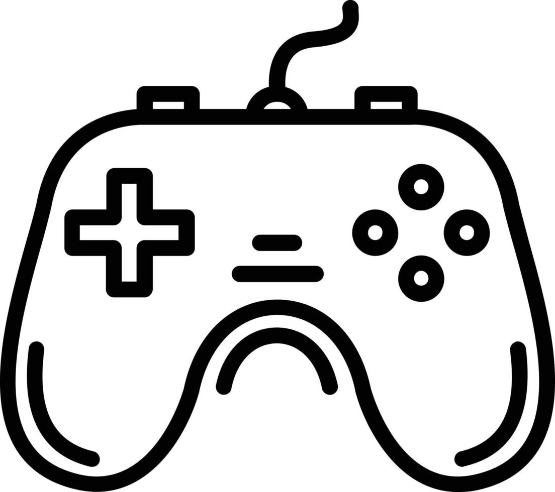 icono de línea de vector de gamepad