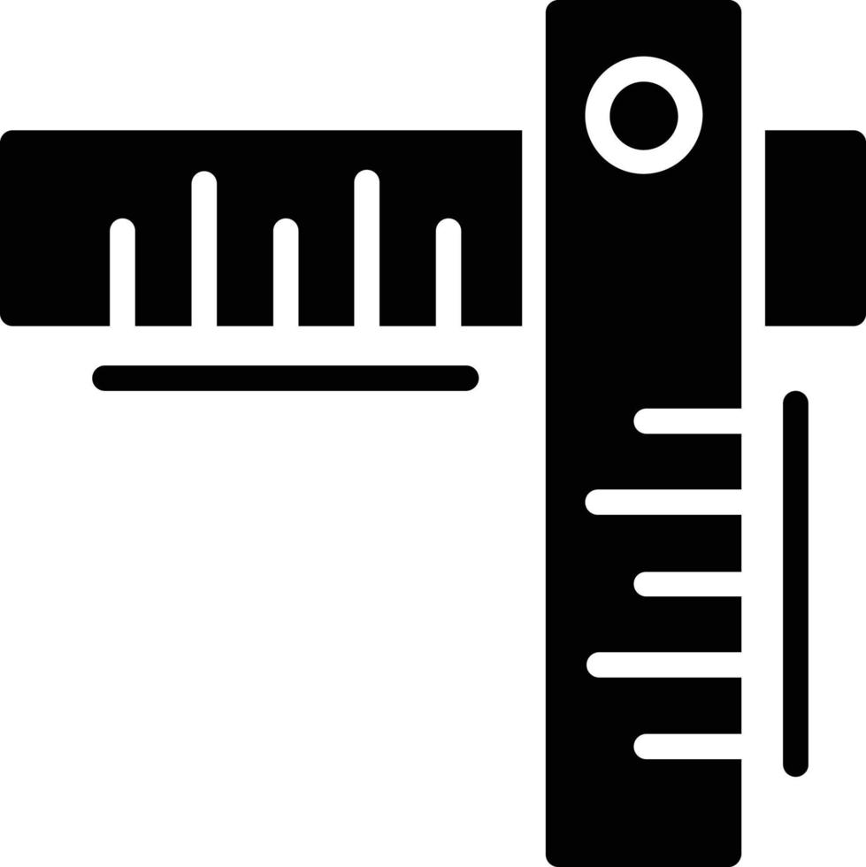 Measure Tape Glyph Vector Icon