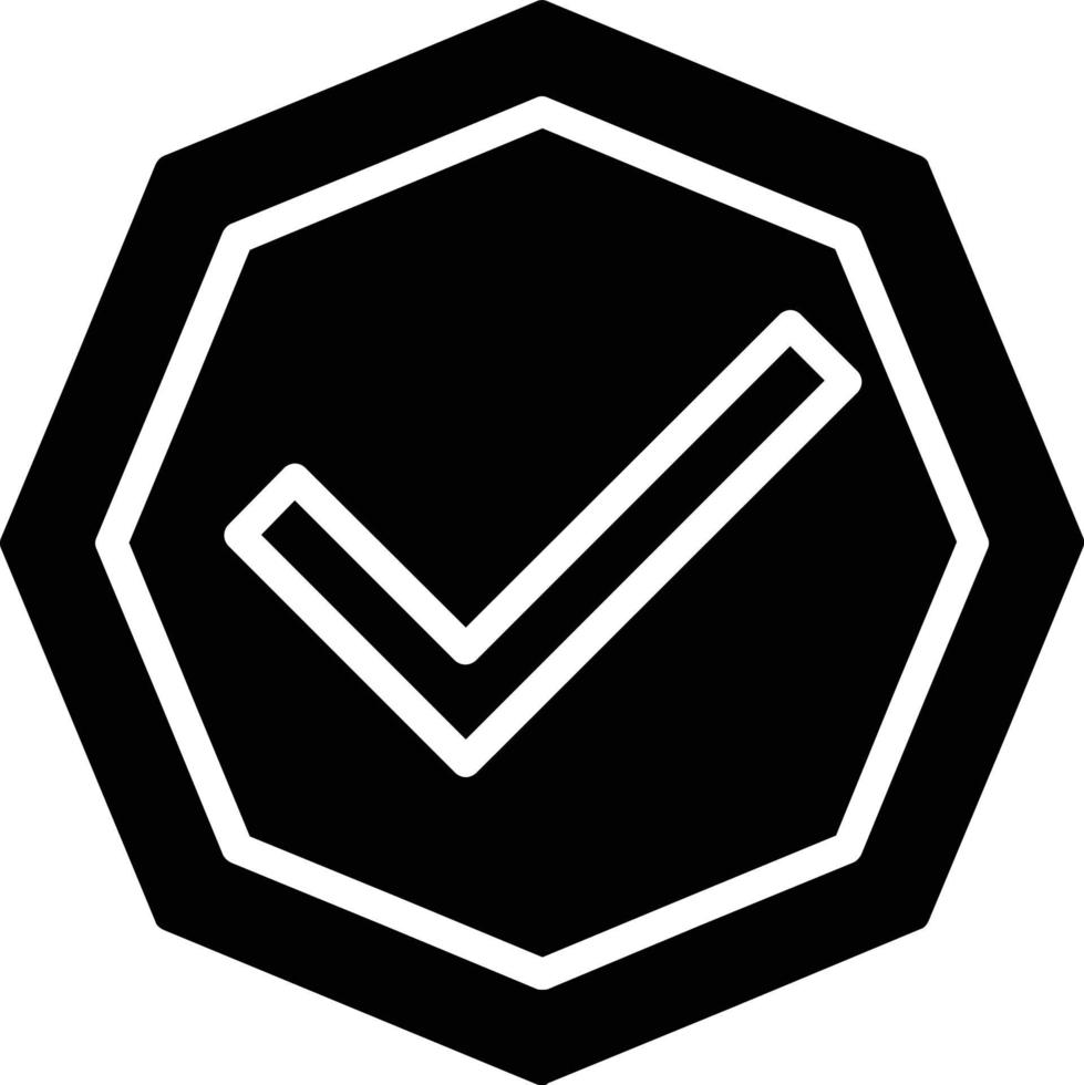 Approved Vector Glyph Icon