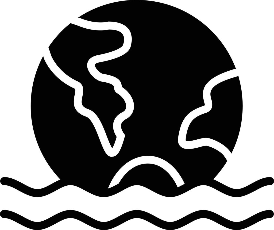 Ocean Glyph Icon vector