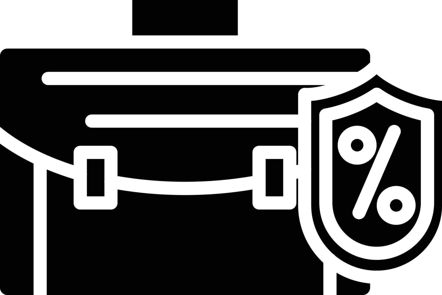 Suitcase Glyph Icon vector