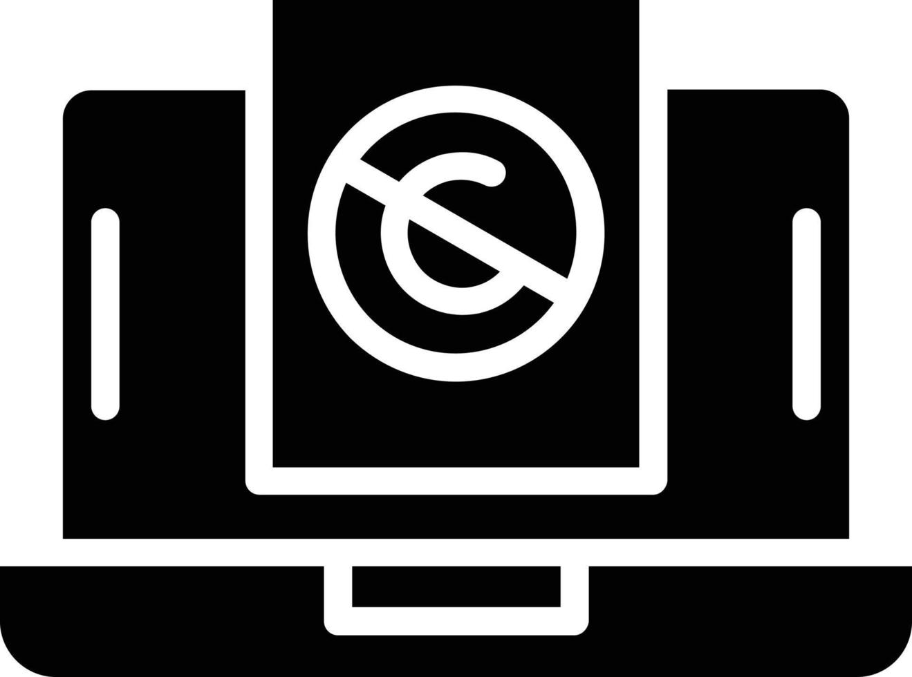 Copyright Glyph Icon vector