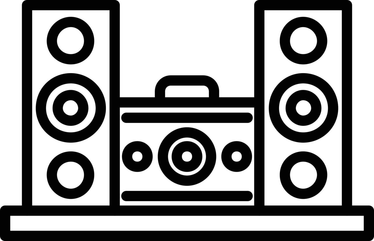 Speaker Vector Line Icon