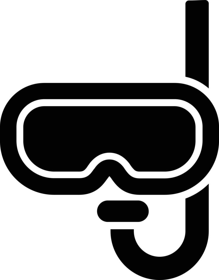 icono de glifo de snorkel vector