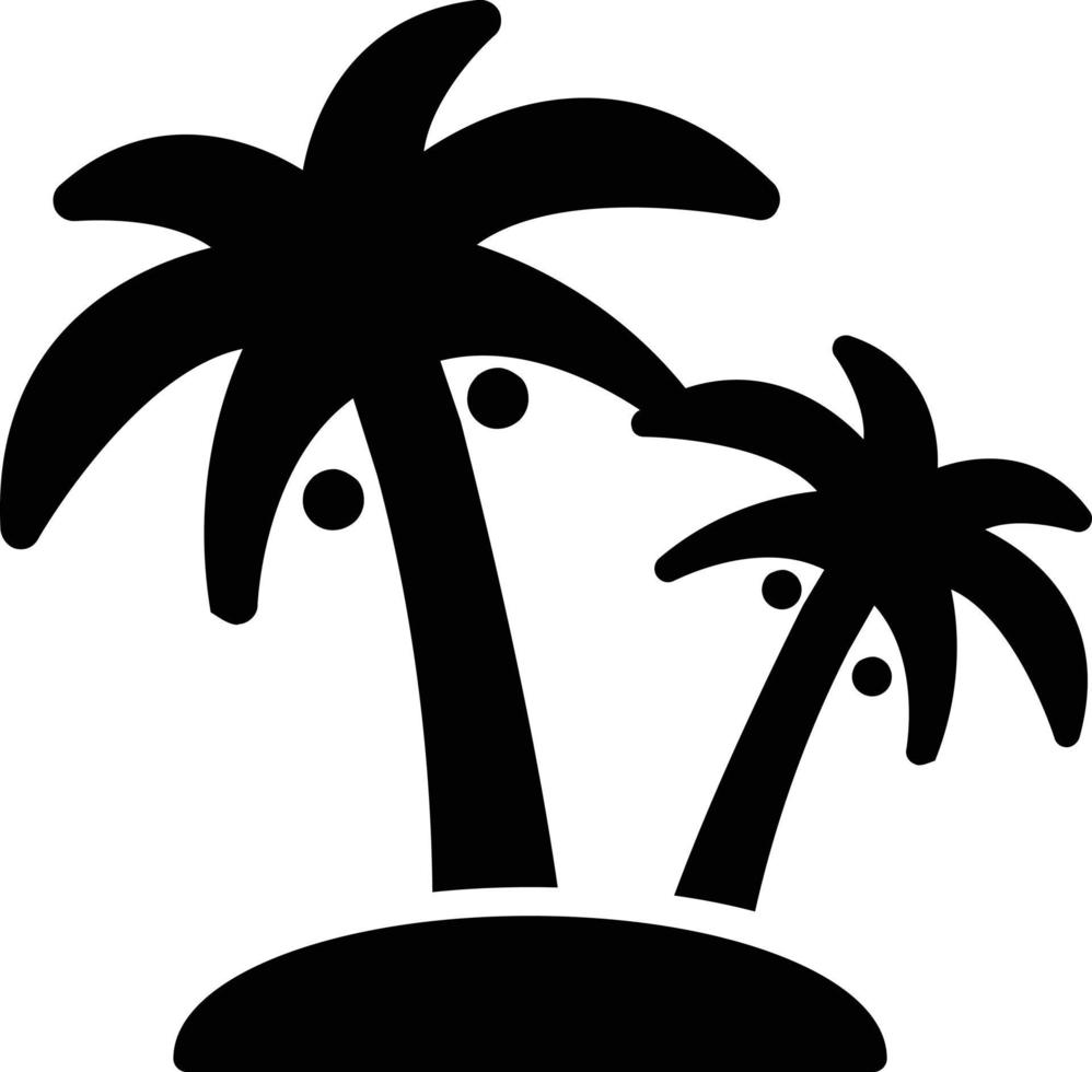 icono de glifo de árbol de coco vector