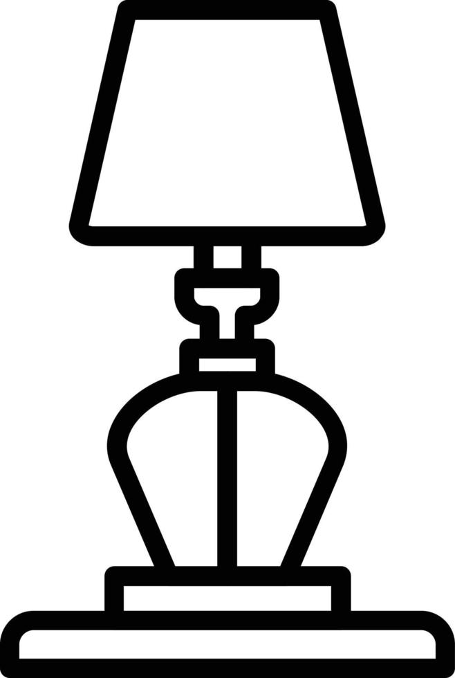 Table Lamp Vector Line Icon