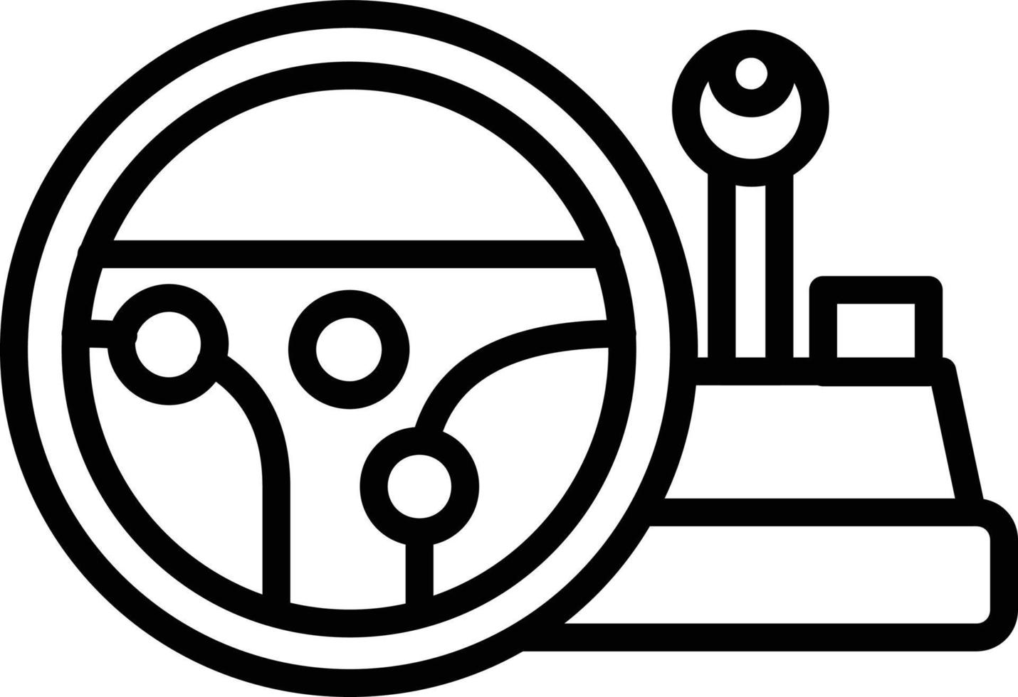 Gaming Wheel Vector Line Icon