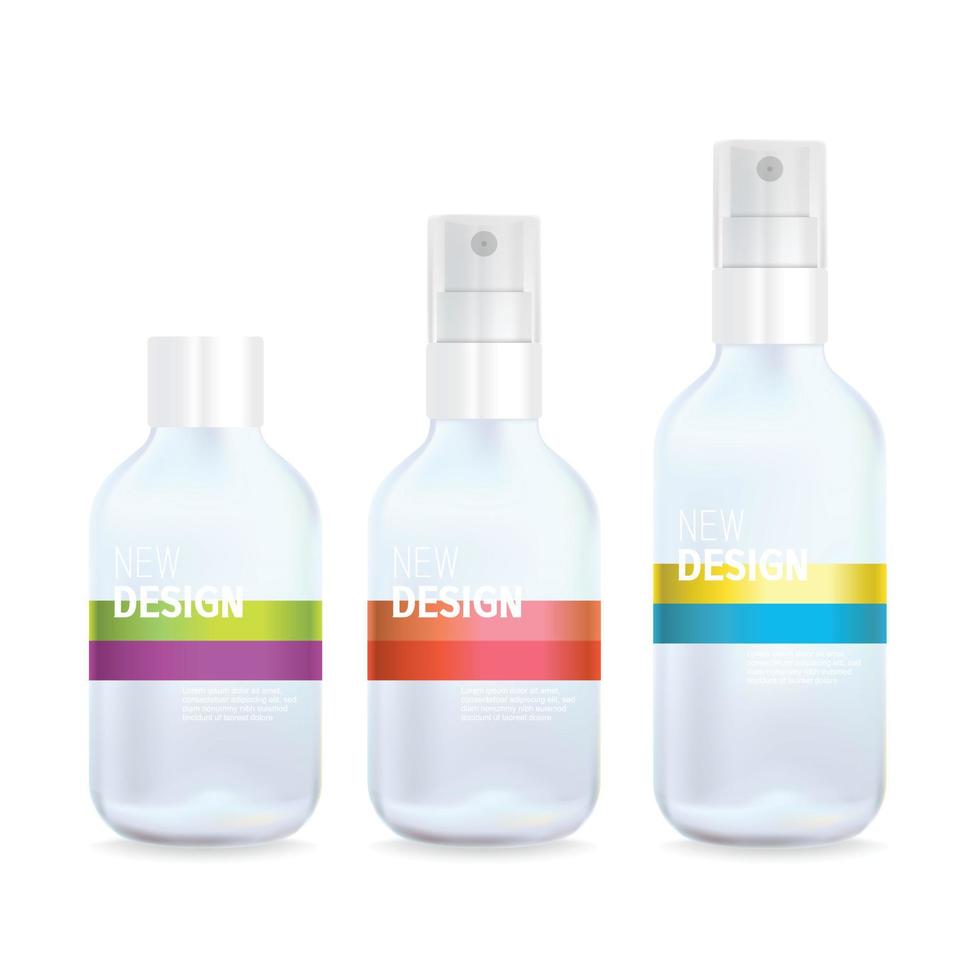 Clear Plastic Spray Bottle Design vector