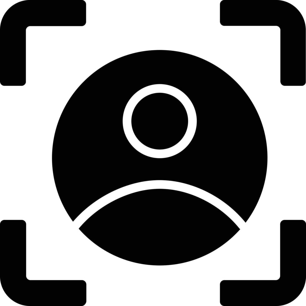 Face Scanner Vector Glyph Icon