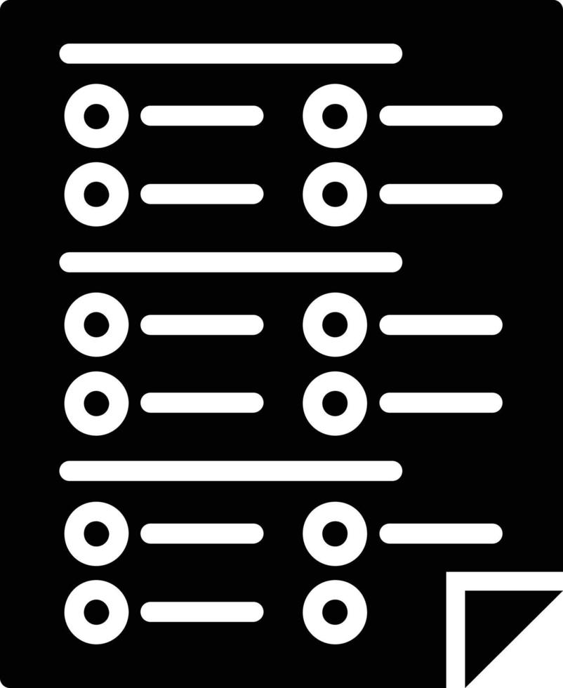 Test Glyph Icon vector