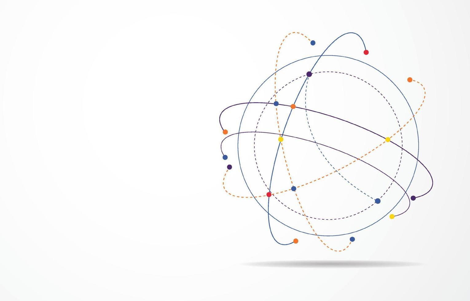 conexión de red global. concepto de composición de puntos y líneas del mapa mundial de negocios globales. ilustración vectorial vector