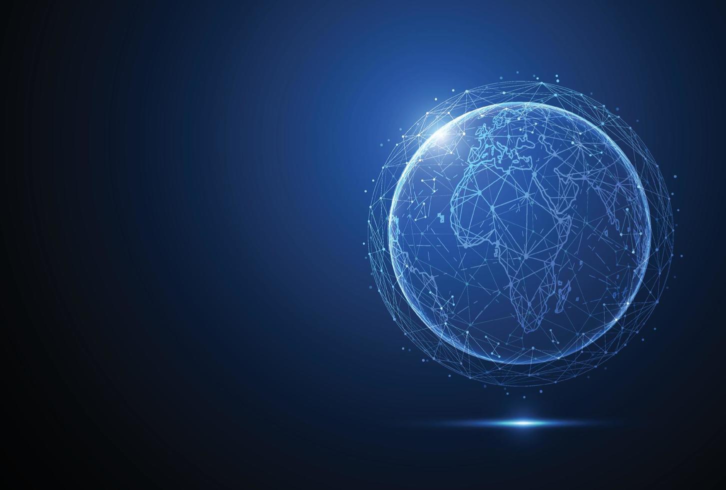 Global network connection. World map point and line composition concept of global business. Vector Illustration